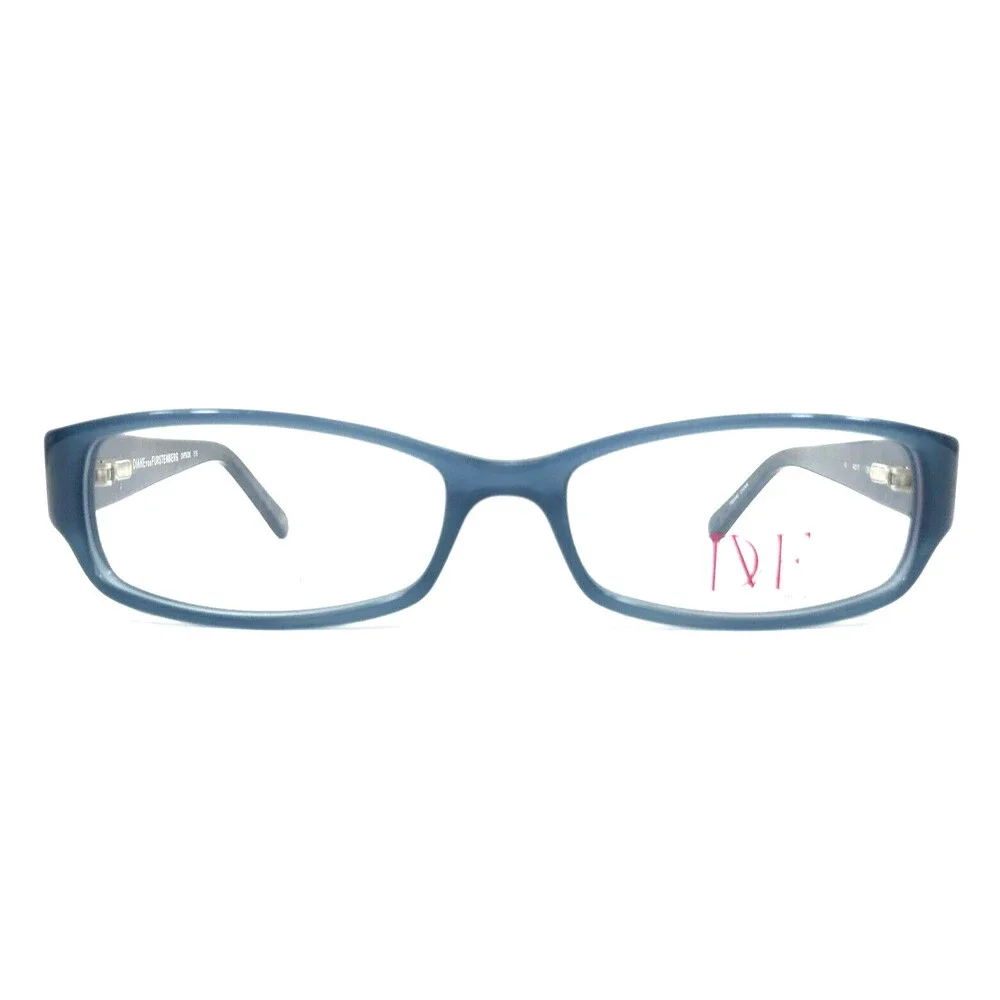 Diane Von Furstenberg Eyeglasses Frames DVF5026 319 Blue Rectangle 49-15-130